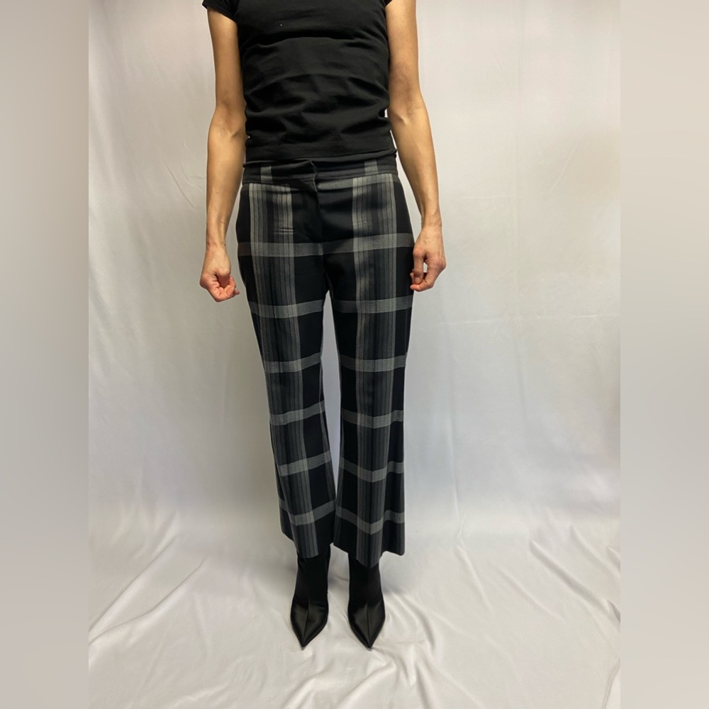 Alexander McQueen Grey Plaid Pants